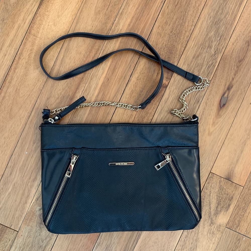 River Island black and gold purse